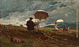 Winslow Homer Artists Sketching in the White Mountains painting